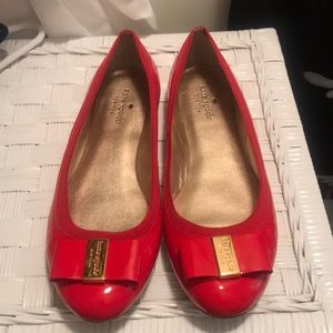 Never worn bright pink Kate Spade flats